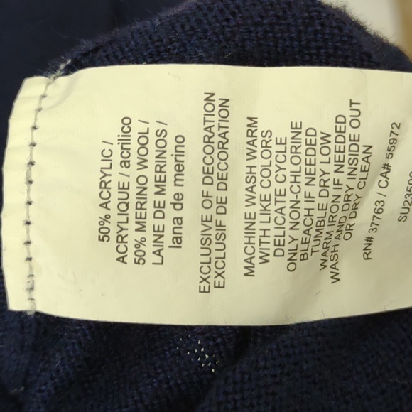 Men's Callaway "Night Sky Heather" Weather 1/4 Zip Washable Merino Wool Sweater - Picture 10 of 10